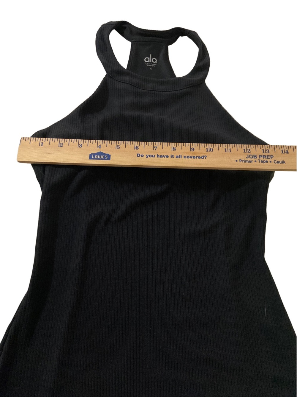 ALO Yoga High Neck Ribbed Tank - Black - Full Length - Small - Picture 9 of 11